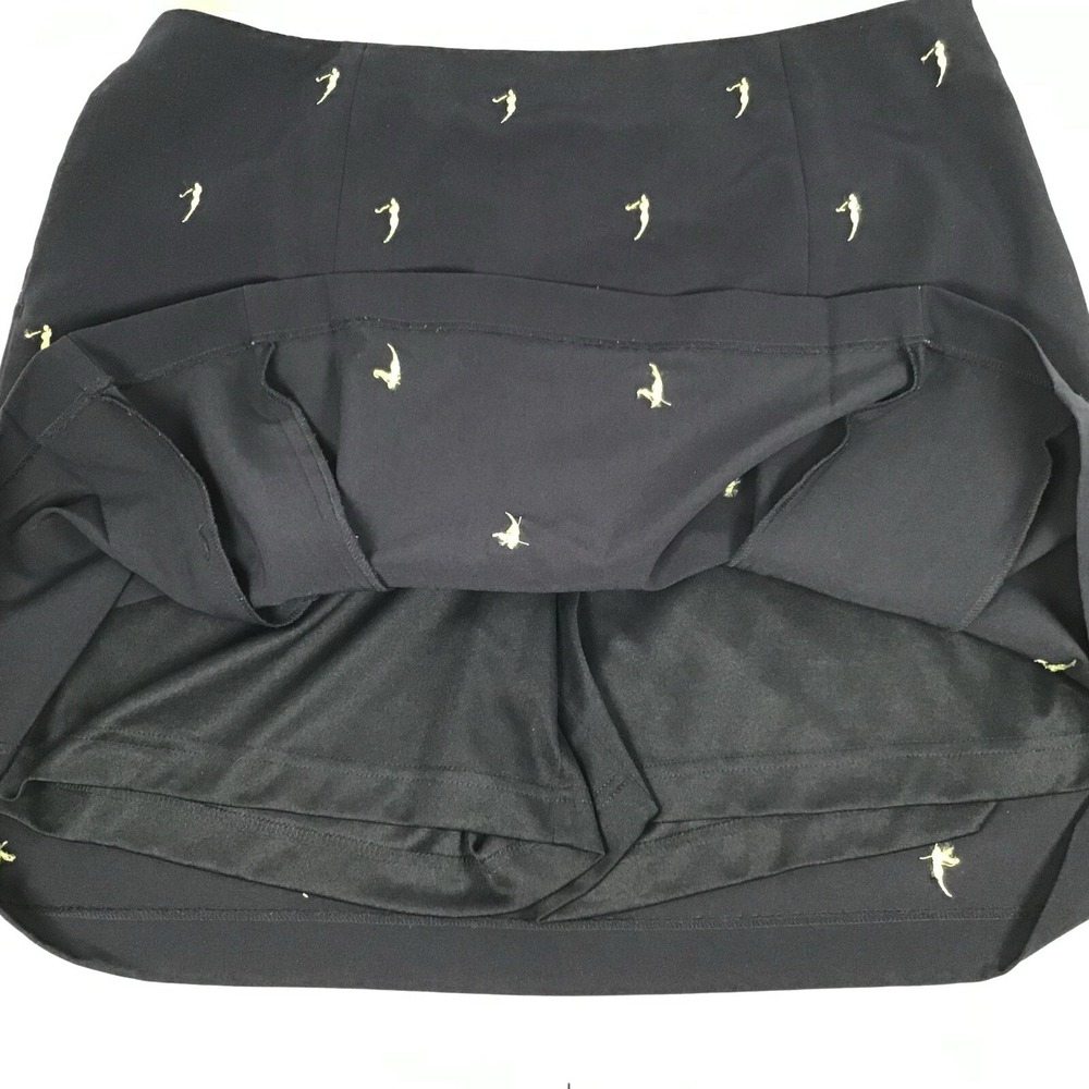 EP Pro Golf Skort Women's Size 12 Pleated Navy Blue Lime Green Golfer Silhouette - Picture 6 of 7